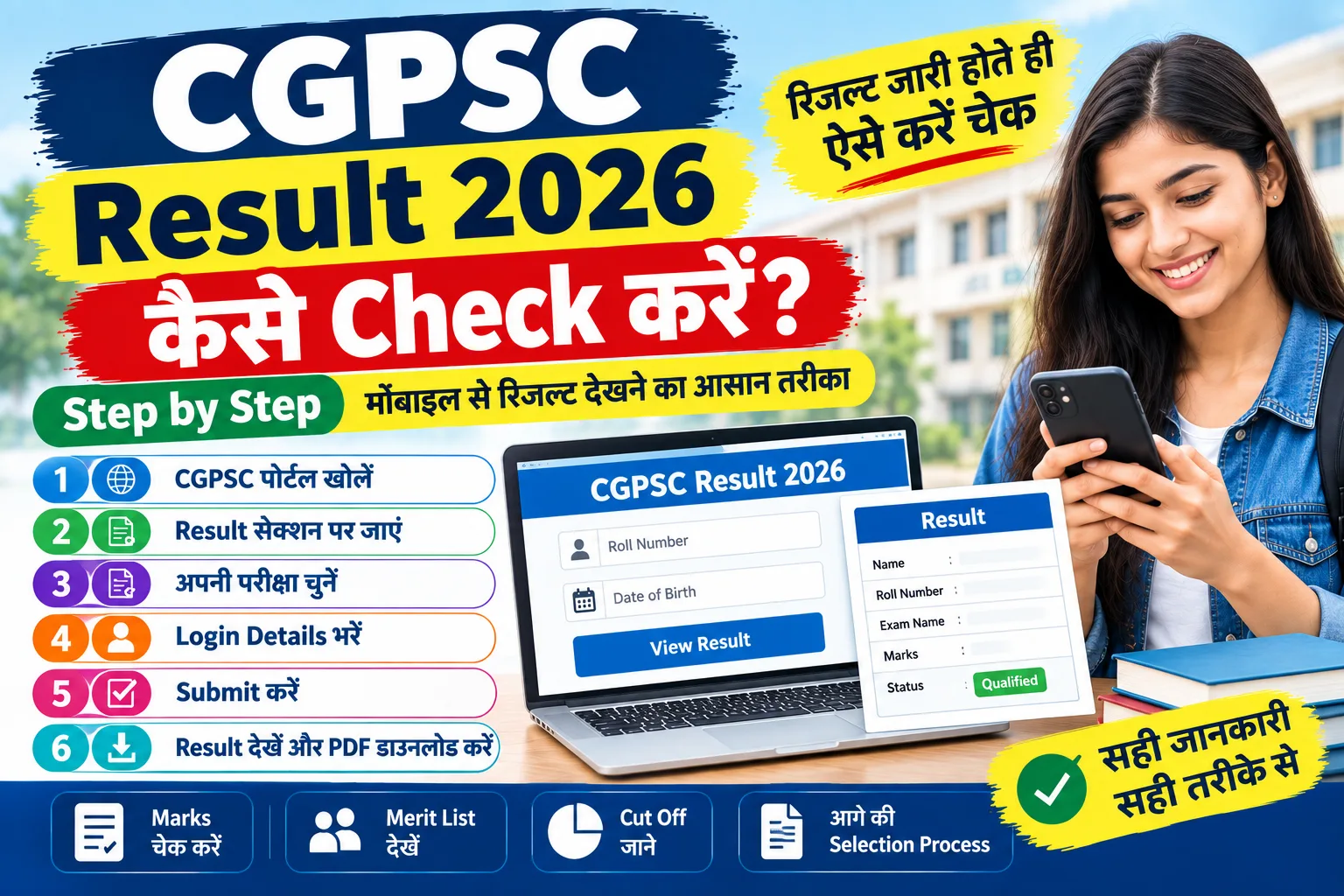 CGPSC Result Kaise Check Kare 2026